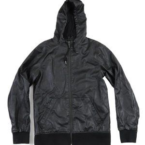 Dravus Black Faux Leather Jacket 100% Polyester